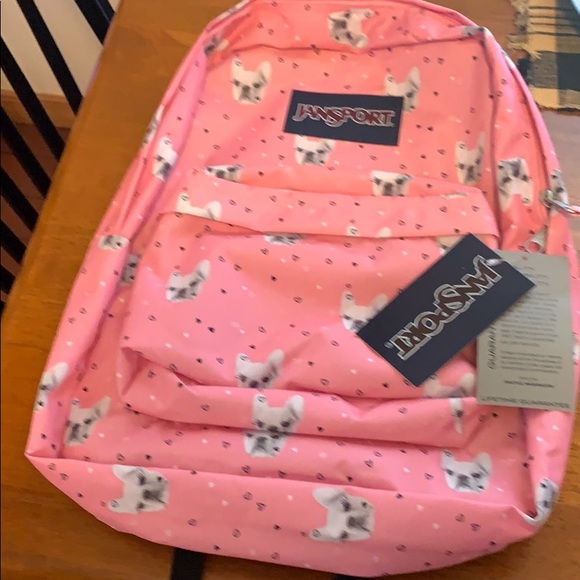 Jansport Handbags - NWT Super Break Fierce Frenchie design Jansport!